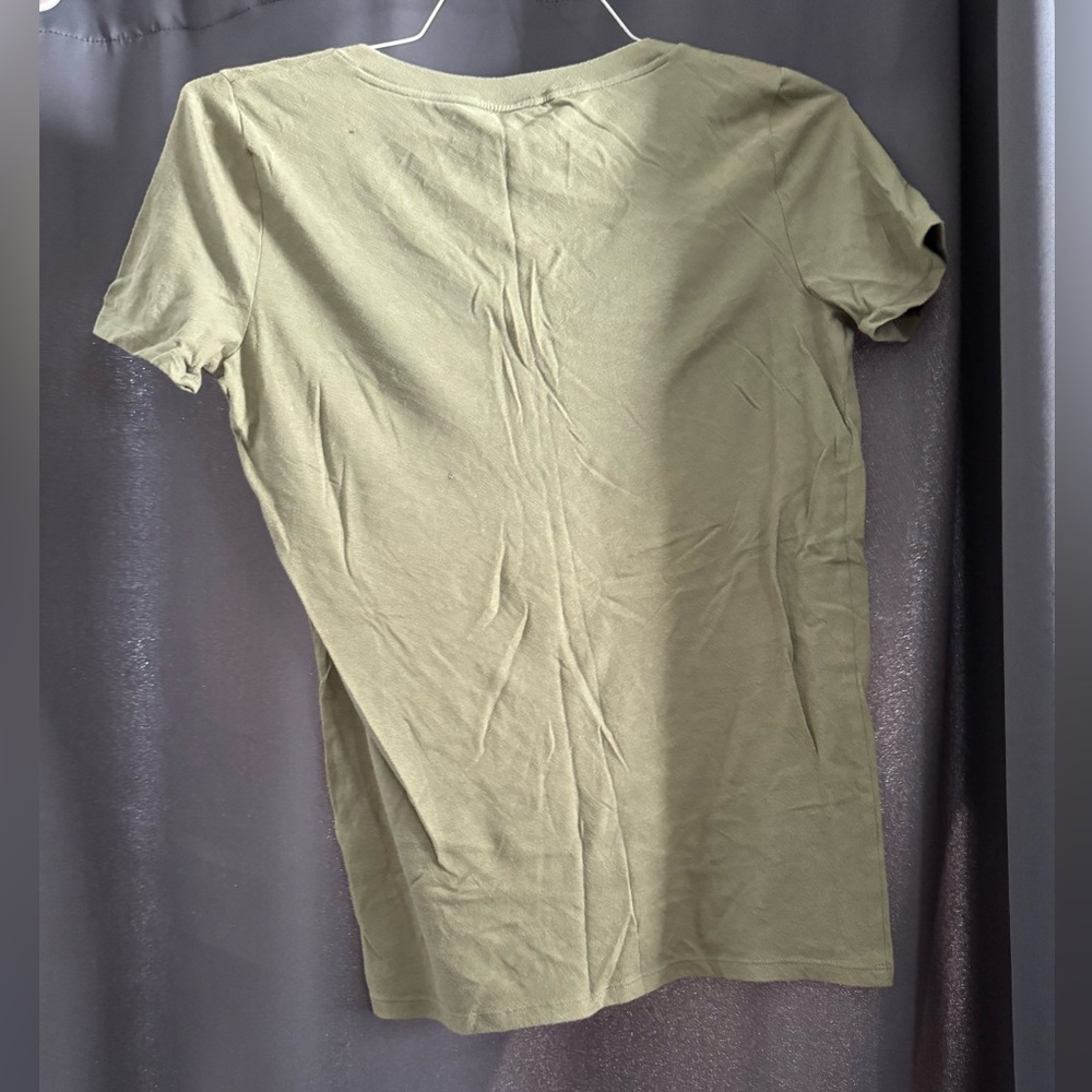 Victoria's Secret Olive Short Sleeve V-Neck Tee - Picture 3 of 4